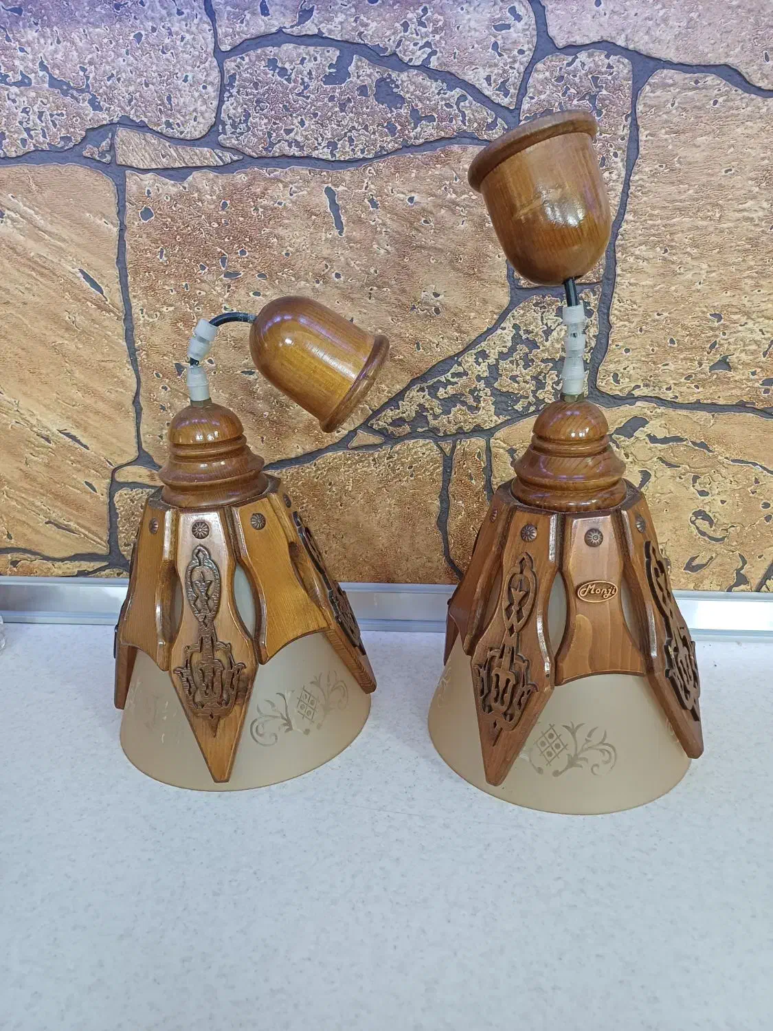 لوستر چوبی تک کاره|لوستر و چراغ آویز|شاهدشهر, |دیوار