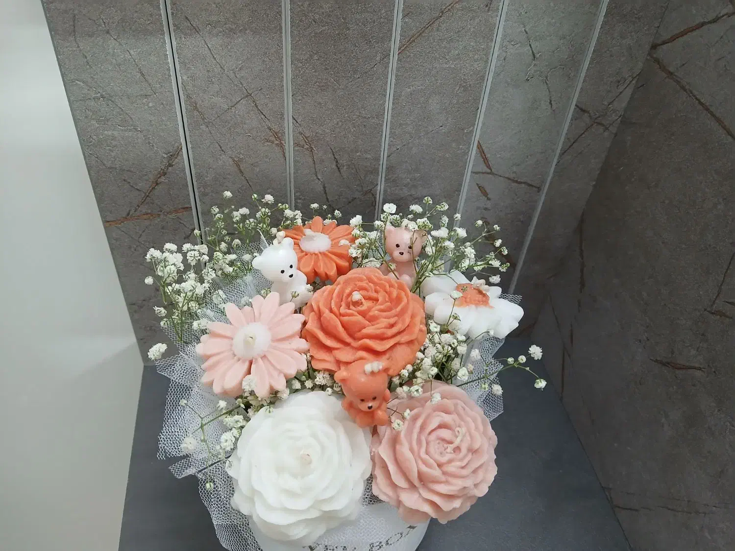 باکس شمع جاودان|گل مصنوعی|قم, انسجام|دیوار