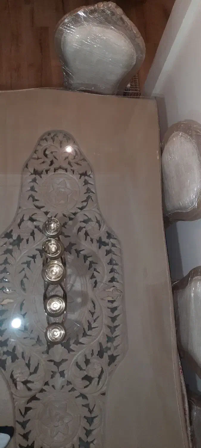 مبلمان استیل ۷ نفره و میزناهارخوری ۸ نفره|مبلمان خانگی و میز عسلی|فشم, |دیوار