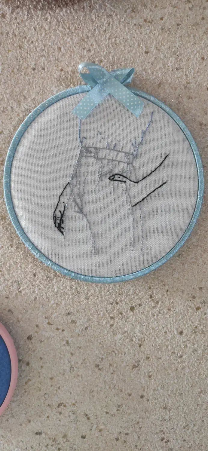 دیوارکوب سوزن دوزی مینیمال|تابلو، نقاشی، عکس|لاهیجان, شهید آوینی|دیوار