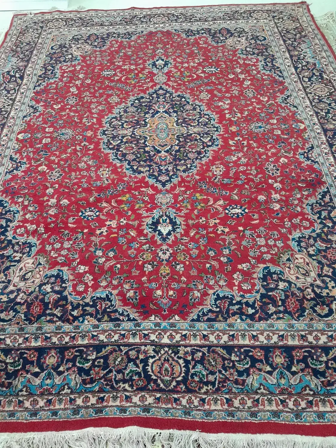 قالی دستبافت|فرش|کاشان, سرفره و صدره|دیوار