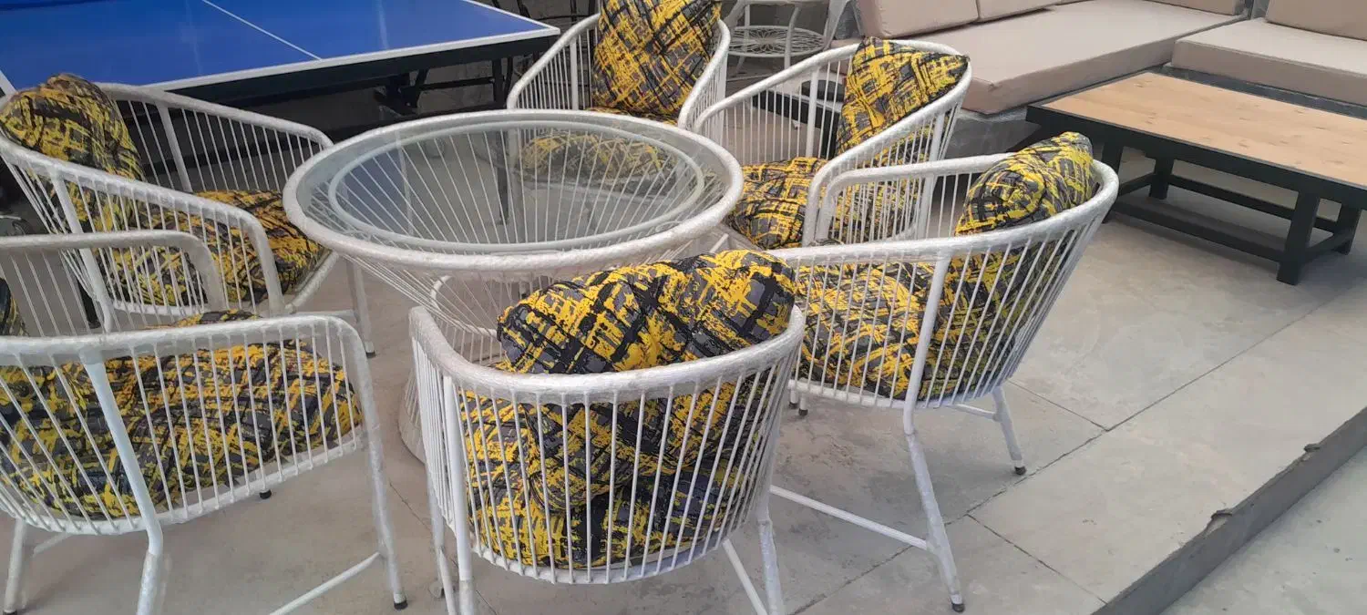 مبلمان باغی و مبلمان ویلایی طرح جاسمین فلزی لیوp1|مبلمان خانگی و میز عسلی|هشتگرد, طاووسیه|دیوار