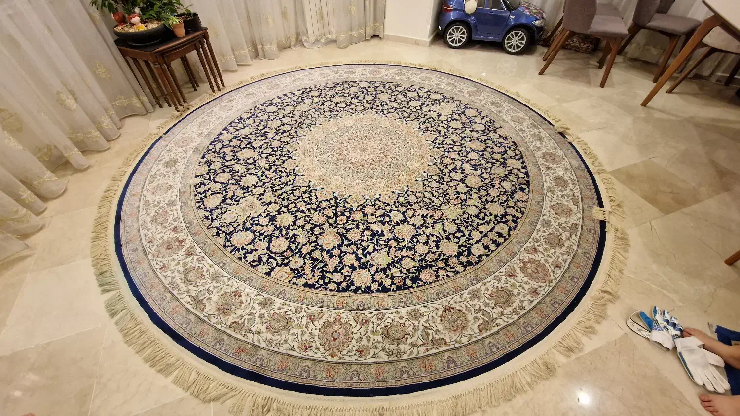 فرش افق گرد قطر ۳ متر ۱۲ شانه|فرش|تهران, چیذر|دیوار