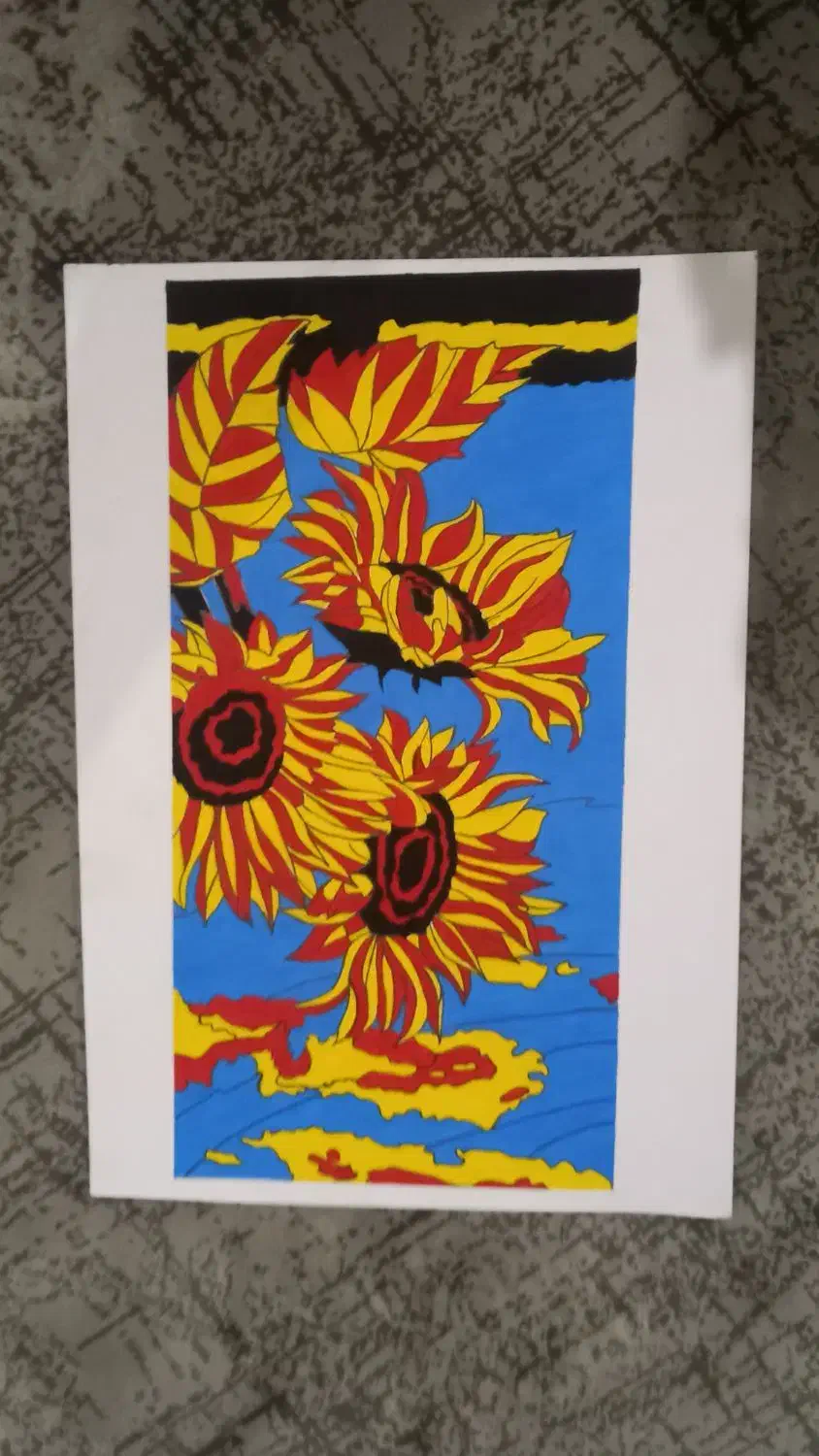 کار با گواش رنگ های مکمل ده گرافیک|تابلو، نقاشی، عکس|سمنان, |دیوار