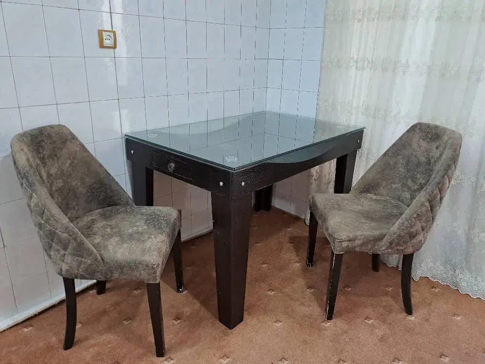 میز نهار خوری با دو عدد صندلی|میز و صندلی غذاخوری|ایلام, |دیوار