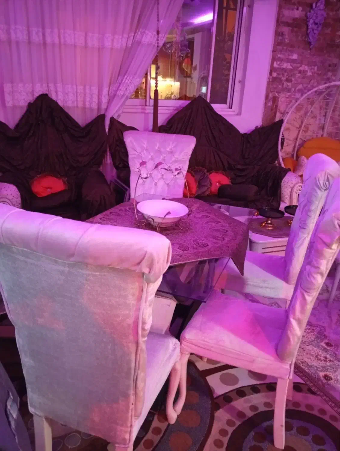 میزناهارخوری سفیدجنس  پارچه مخمل|میز و صندلی غذاخوری|آستارا, |دیوار