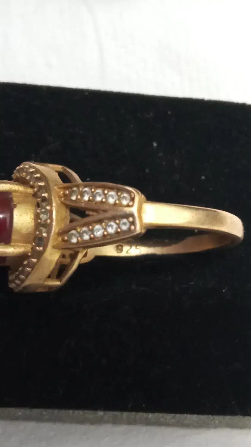 انگشتر نقره زنانه آبکاری طلا|جواهرات|اهواز, کوی نفت|دیوار