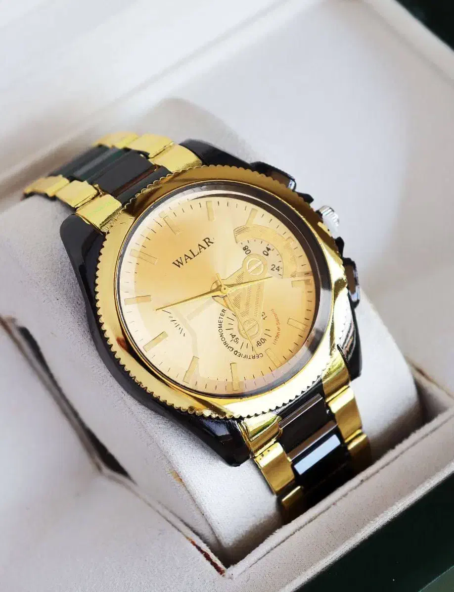 ساعت فلزی والار مشکی طلایی استیل|ساعت|اصفهان, قلعه طبره|دیوار