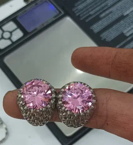 یه جفت موزونایت روسی اصل رکاب تمام دست|جواهرات|ساوه, |دیوار