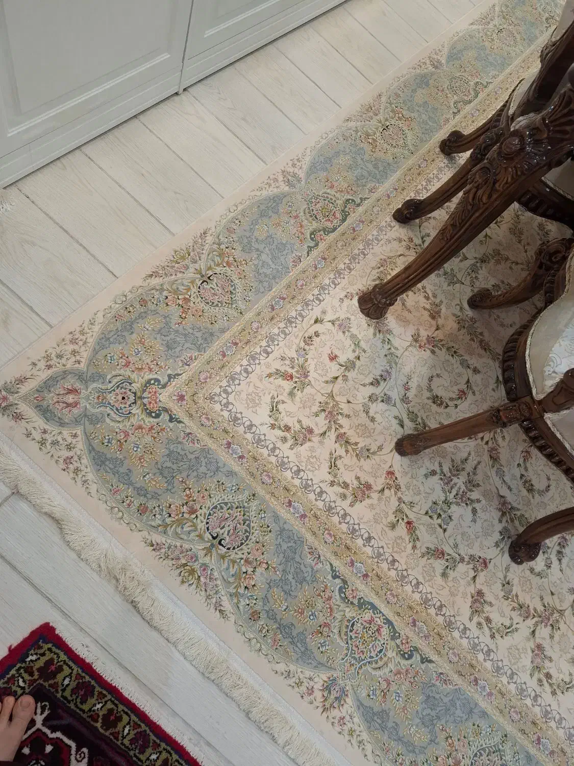 فرش ماشینی ابریشم ۱۵۰۰شانه|فرش|اهر, |دیوار