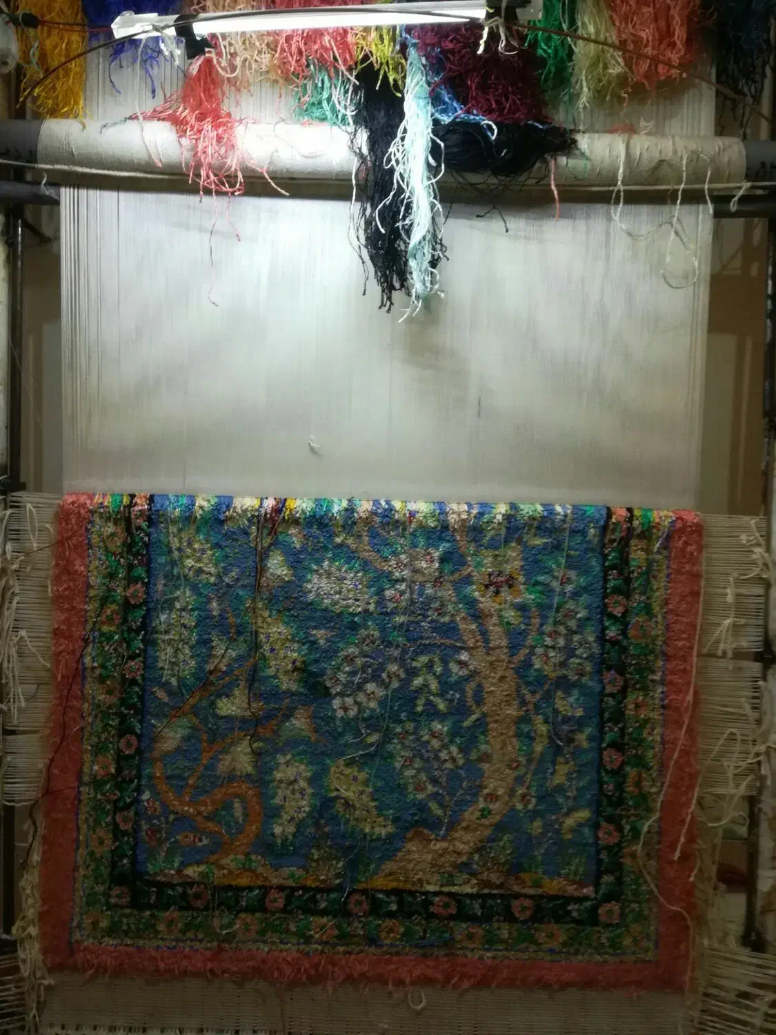 فرش ابریشم پشتی|فرش|زنجان, |دیوار