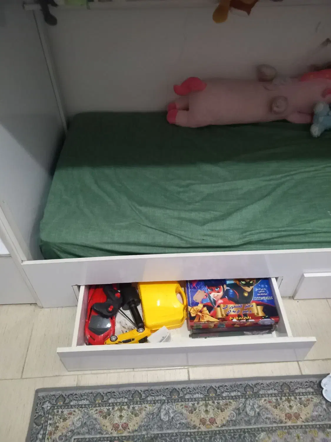 تخت دو طبقه تمام ام دی اف با اهن کشی|تخت و سرویس خواب|رفسنجان, |دیوار