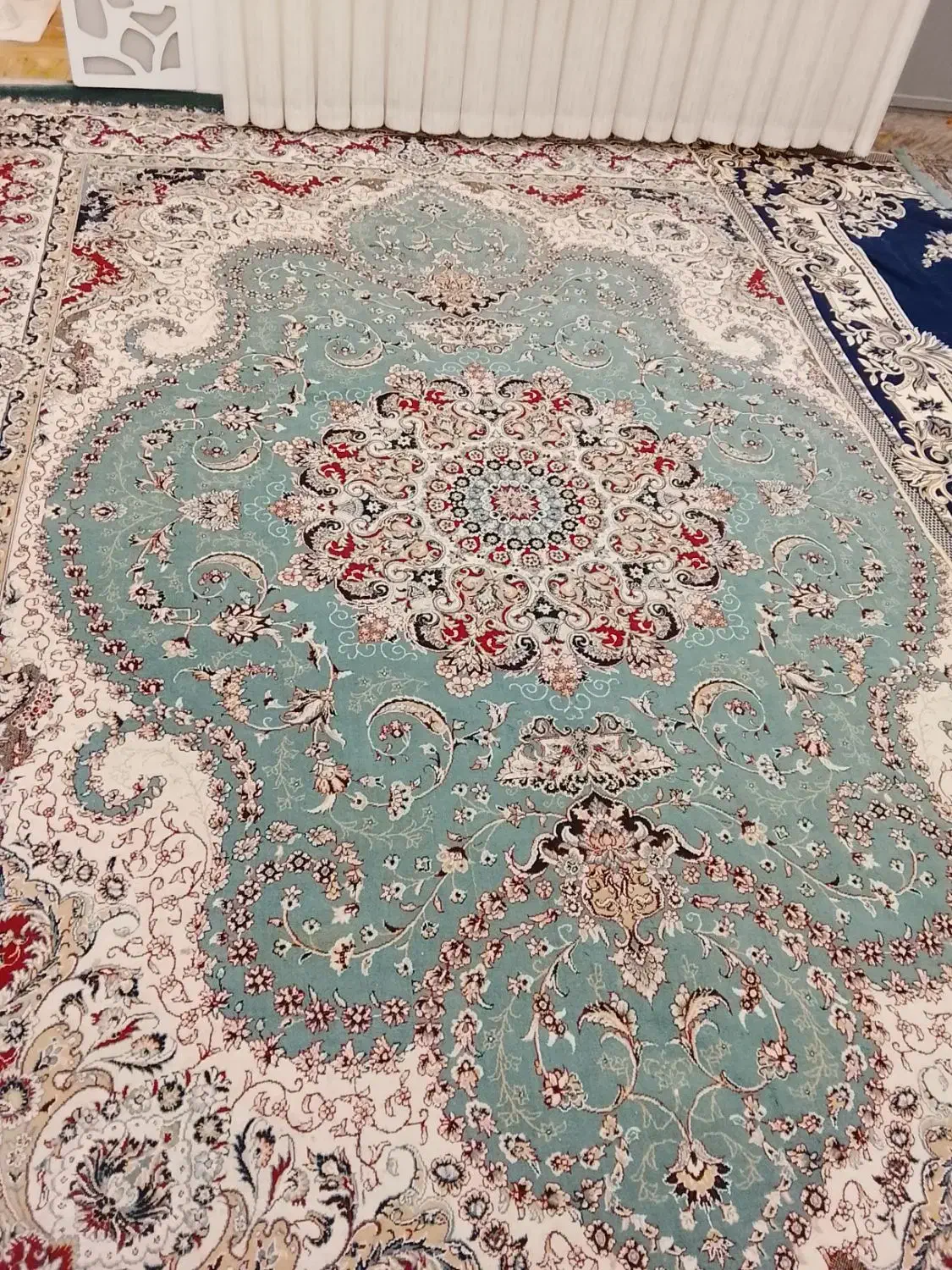 دوتخته فرش درحدنو آبی فیروزه ای|فرش|چناران, |دیوار