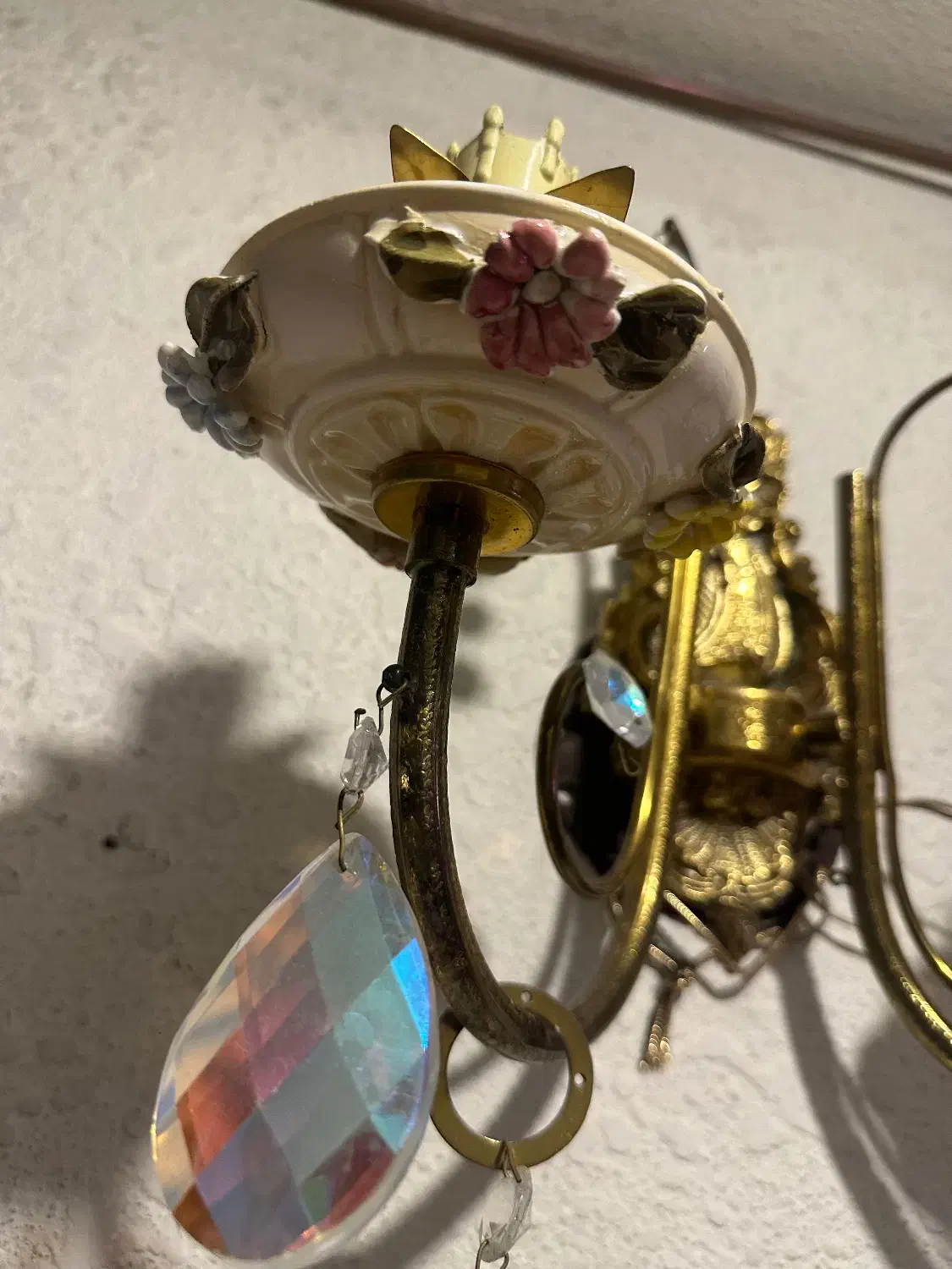 دیوارکوب برنز -چینی ایتالیایی|لوستر و چراغ آویز|تهران, نیاوران|دیوار