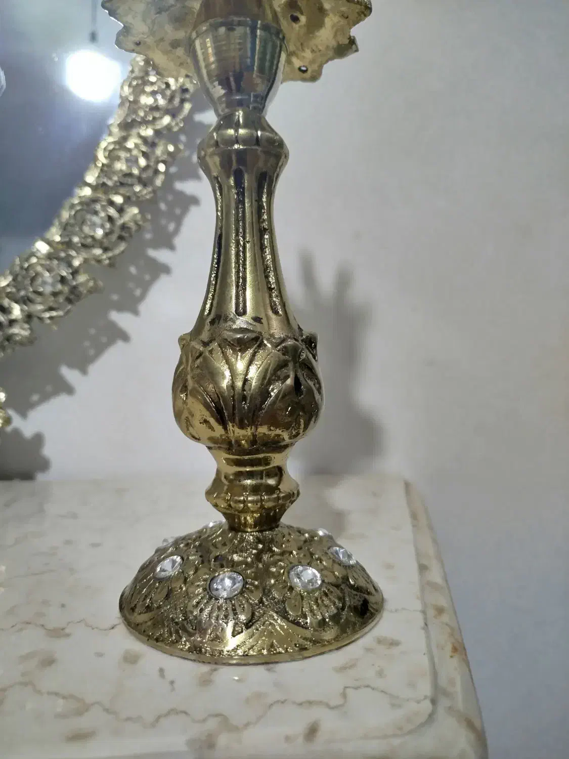 اینه شمعدان اصل برنزتهران|آینه|اردبیل, |دیوار