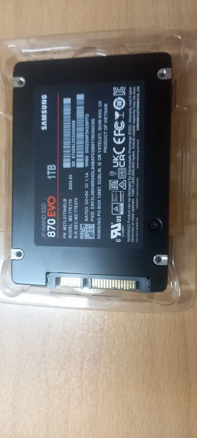 هارد اس اس دی ۱ترا سامسونگ ssd1T samsung Evo870|قطعات و لوازم جانبی رایانه|تهران, نجات اللهی|دیوار