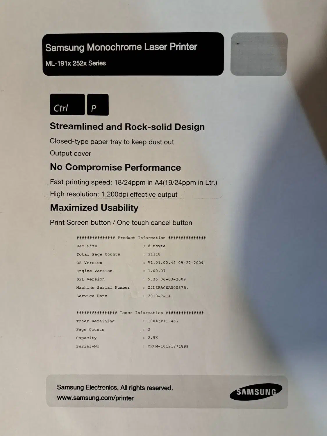 پرینتر تک کاره لیزری samsung 3320ND|پرینتر، اسکنر، کپی، فکس|تهران, ایرانشهر|دیوار