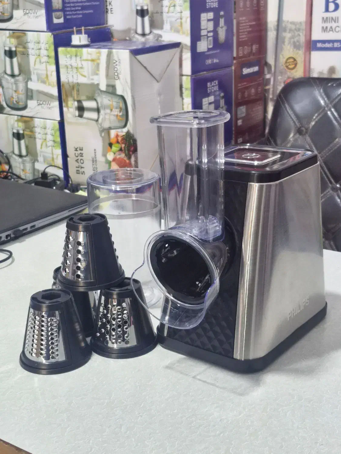 سالاد ساز رنده برقی فیلیپس حک شده سرخ کن قابلمه|خردکن، آسیاب، غذاساز|قم, علی آباد سعدگان|دیوار