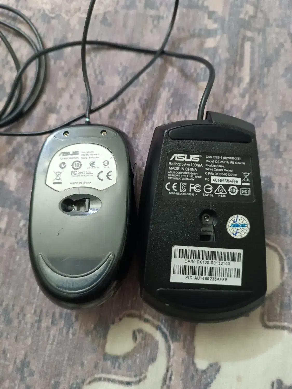 دو عدد موس با سیم مدل ASUS|قطعات و لوازم جانبی رایانه|کرمانشاه, |دیوار