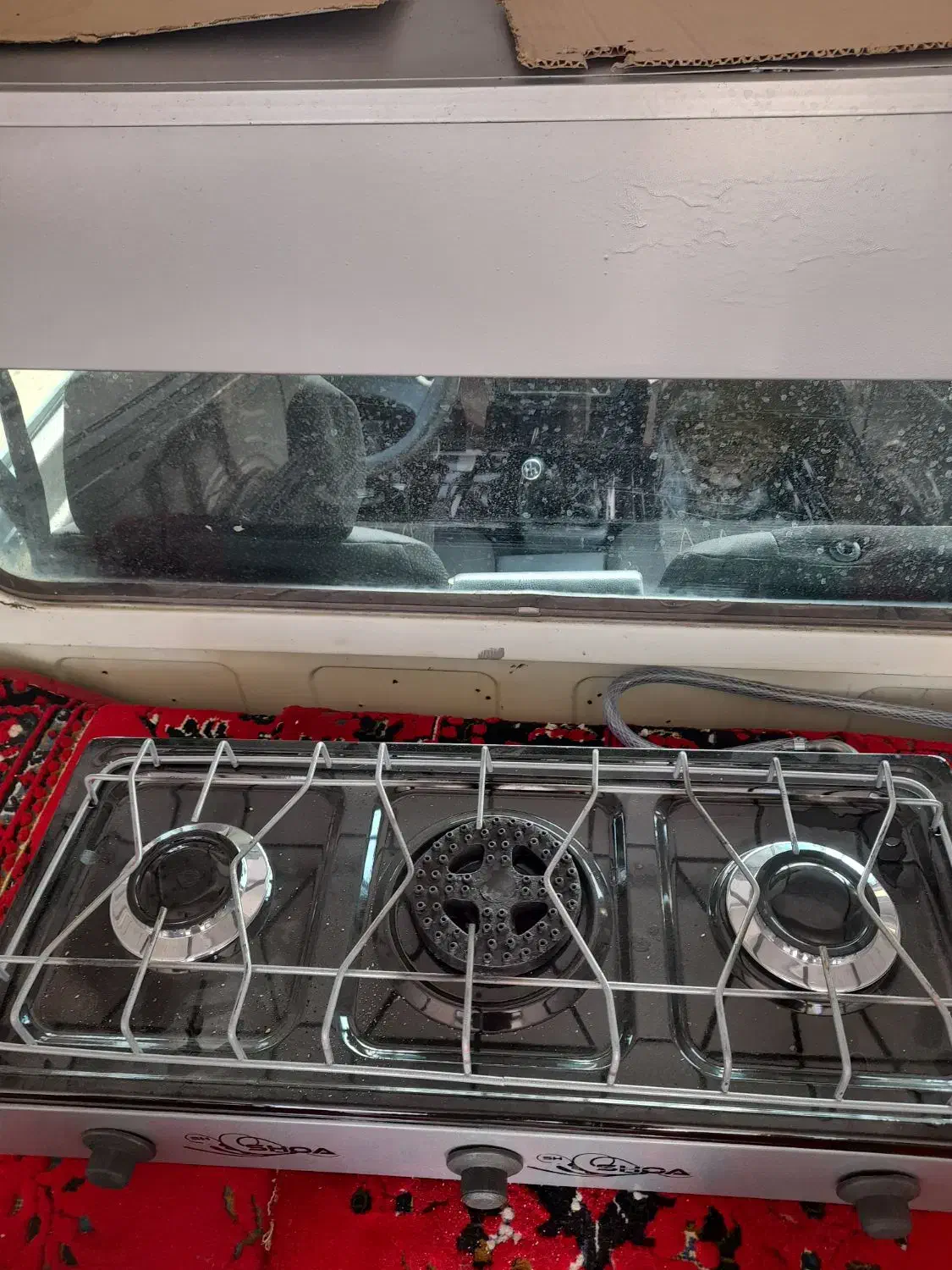 فرگاز ۳ شعله رومیزی آکبند و کاملا نو|اجاق گاز و لوازم برقی پخت‌وپز|پرند, فاز ۳|دیوار