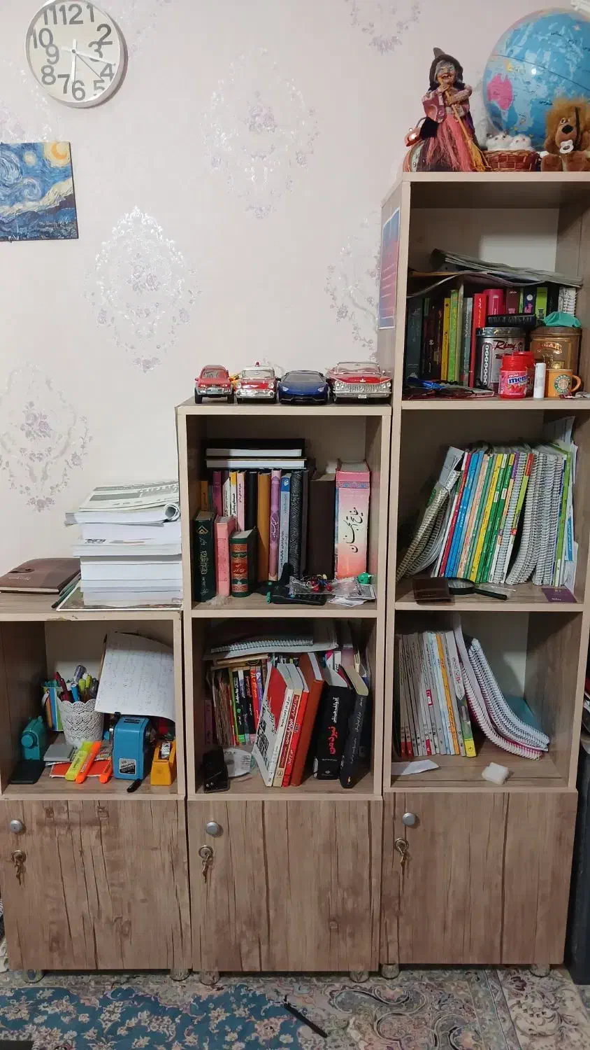 کتابخانه|کتابخانه، شلف، قفسه‌های دیواری|اراک, |دیوار