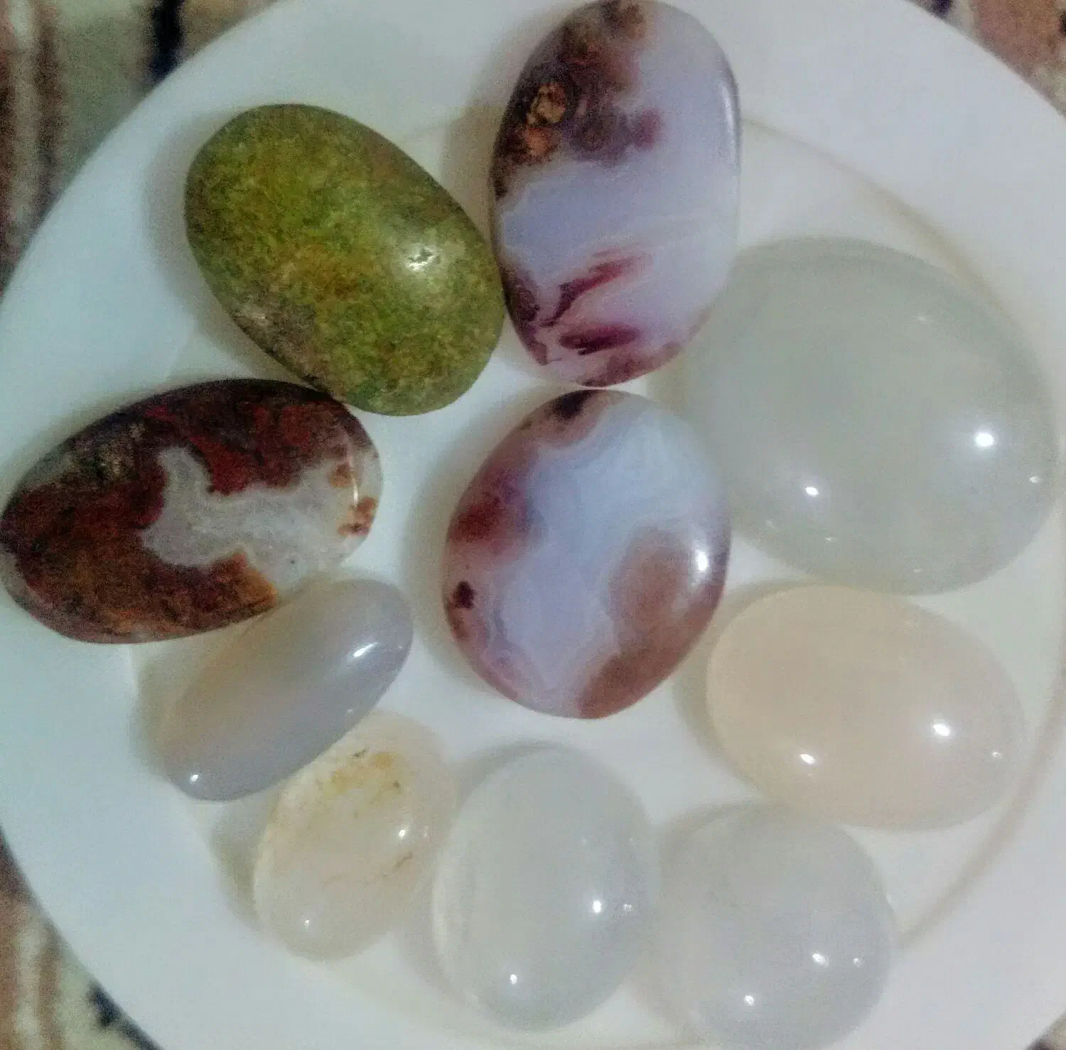 10 عدد نگین عقیق رنگهای مختلف و شجر گل اناری|جواهرات|سبزوار, قدس|دیوار