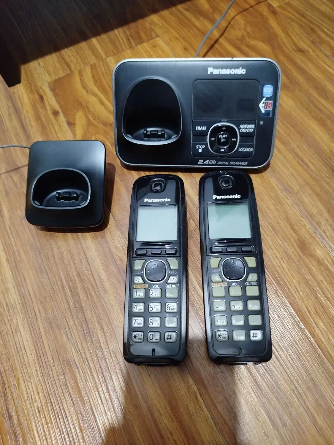 تلفن بی سیم دو گوشی پاناسونیک|تلفن رومیزی|خمام, |دیوار