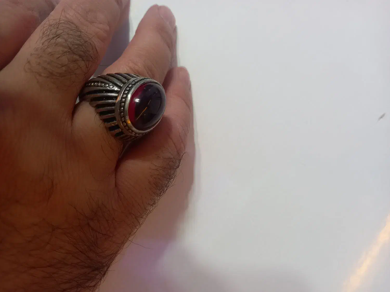 دوعدد انگشتر نقره با نگین یاقوت سرخ و عقیق یمنی|زیورآلات و اکسسوری|فردیس, شهرک سپاه|دیوار