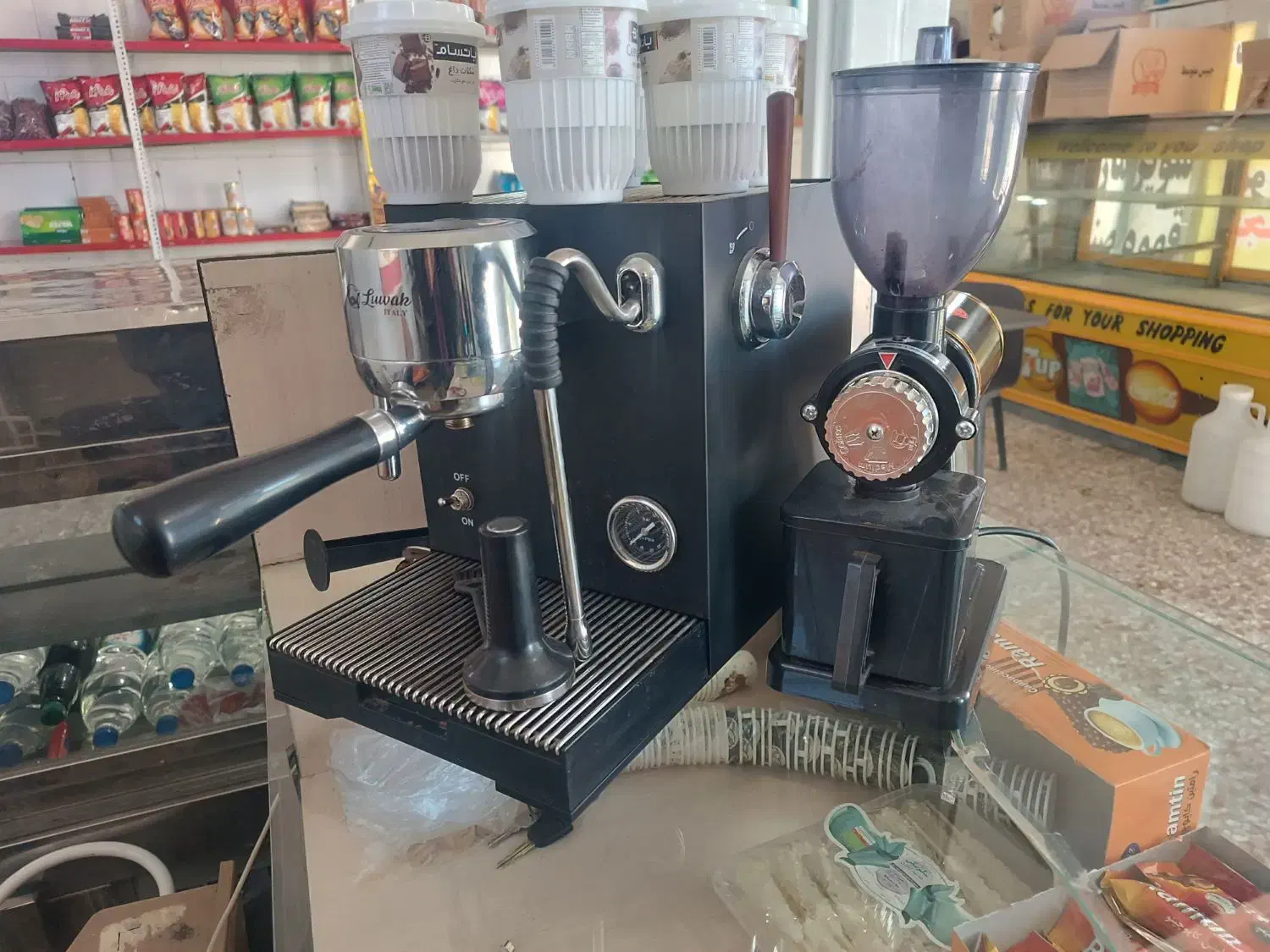 قهوه ساز نیمه صنعتی همراه آسیاب تمیزخشک|سماور، چای‌ساز، قهوه‌ساز|بیرجند, |دیوار