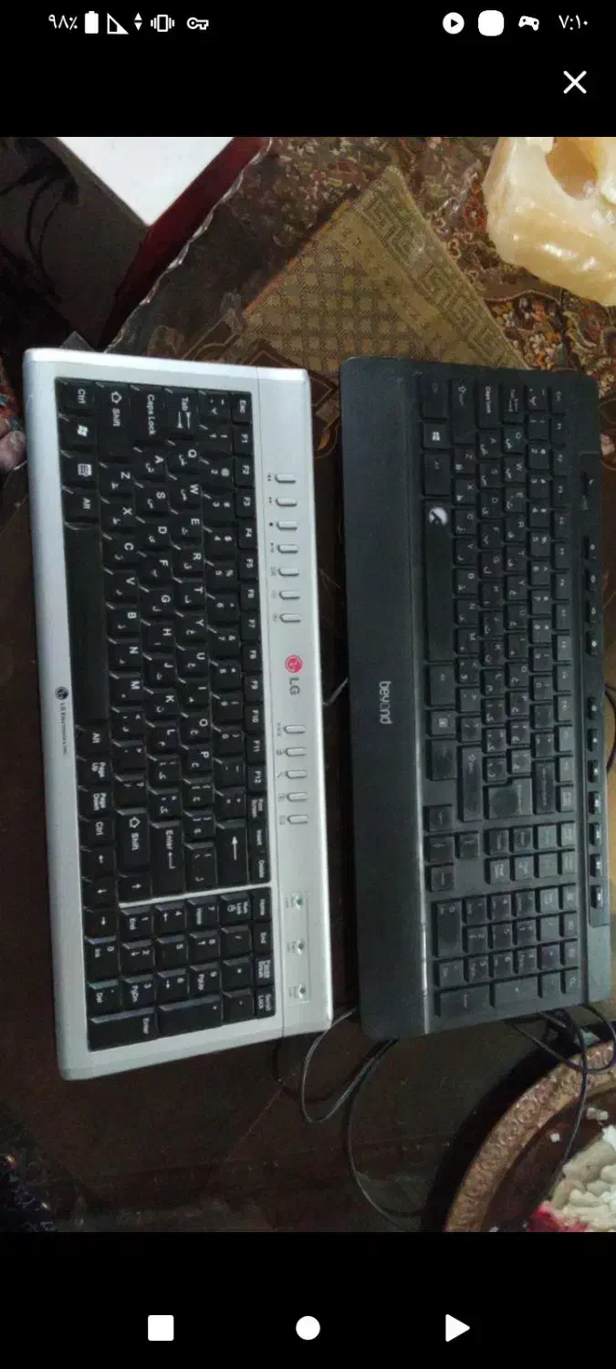 دو عدد کیبورد کامپیوتر سالم (LG و Beyond)|قطعات و لوازم جانبی رایانه|قم, علی آباد سعدگان|دیوار
