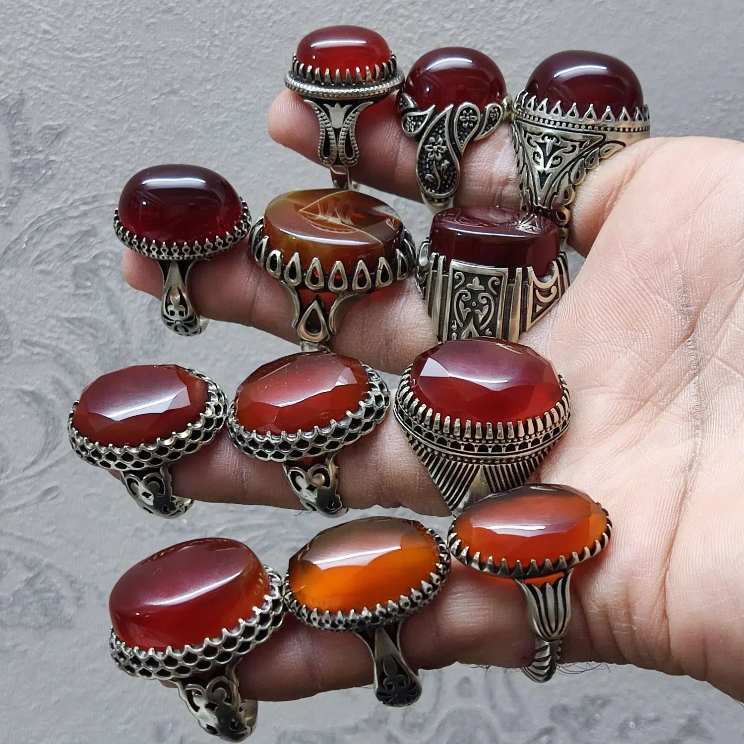 انواع انگشتر عقیق خراسان -رکاب ورشو ( نقره نیست )|بدلیجات|پاکدشت, پاکدشت (مامازند)|دیوار