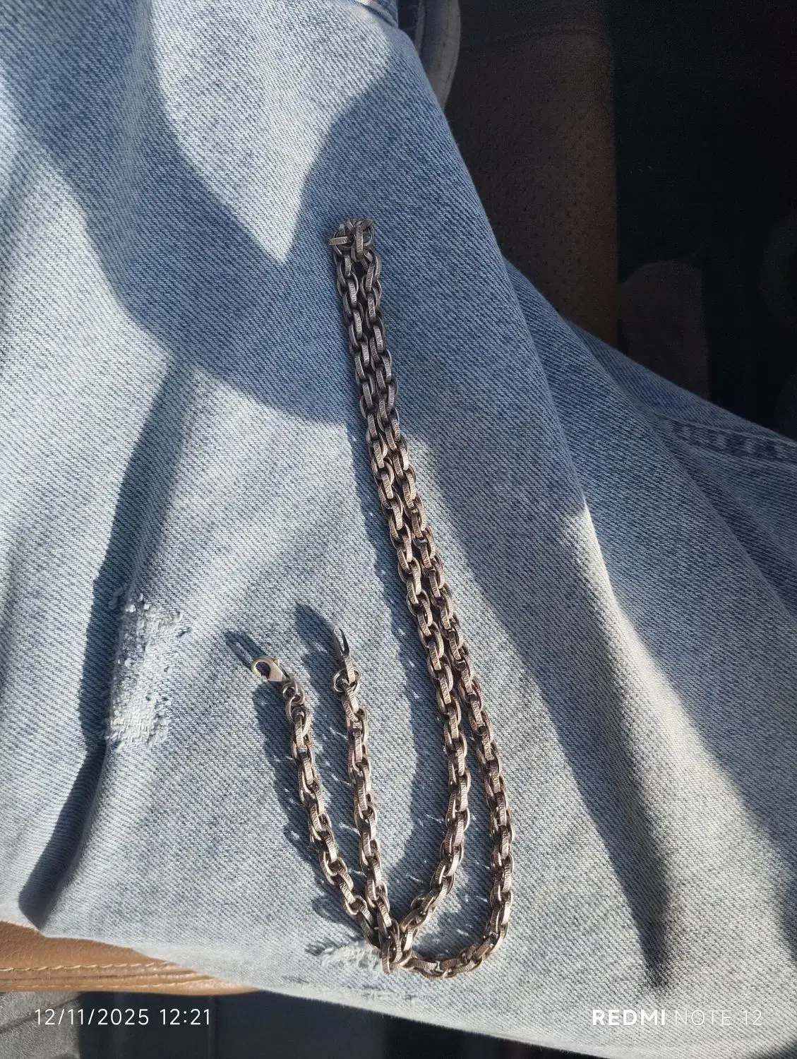 زنجیر نقره اینه کاری|جواهرات|اردبیل, |دیوار