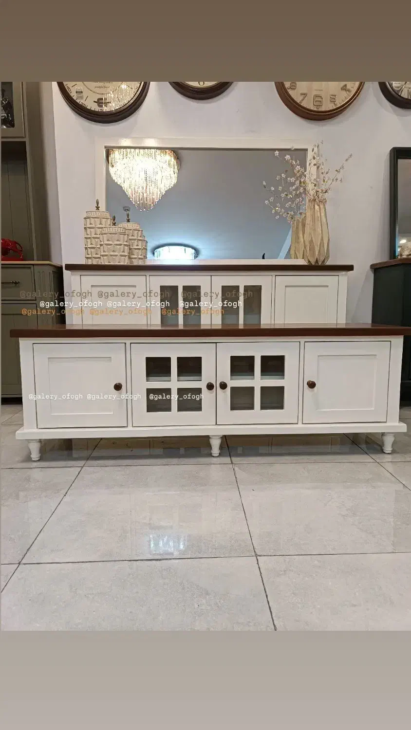 آینه کنسول و ست میز تی وی مدل آتوسا|بوفه، ویترین، کنسول|رشت, استقامت ۱|دیوار