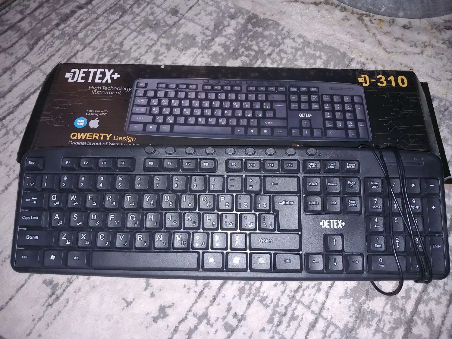 کیبورد +Detex به همراه موس آر‌جی‌وی‌دار Logitech|قطعات و لوازم جانبی رایانه|اندیشه, شهرک مریم|دیوار