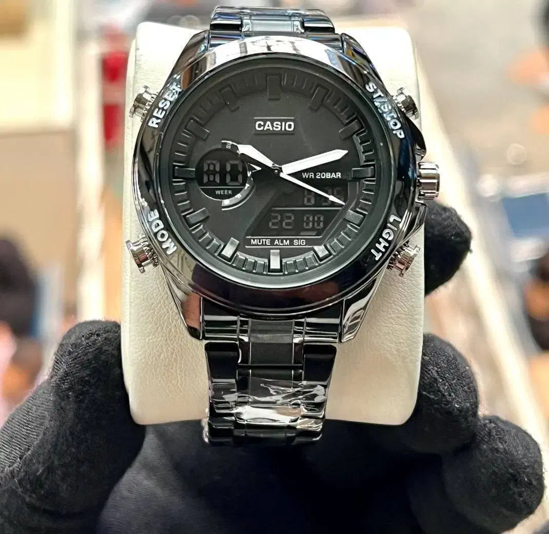 ساعت کاسیو جی شاک دو زمانه موتور ژاپن فلزی Casio|ساعت|اصفهان, قلعه طبره|دیوار