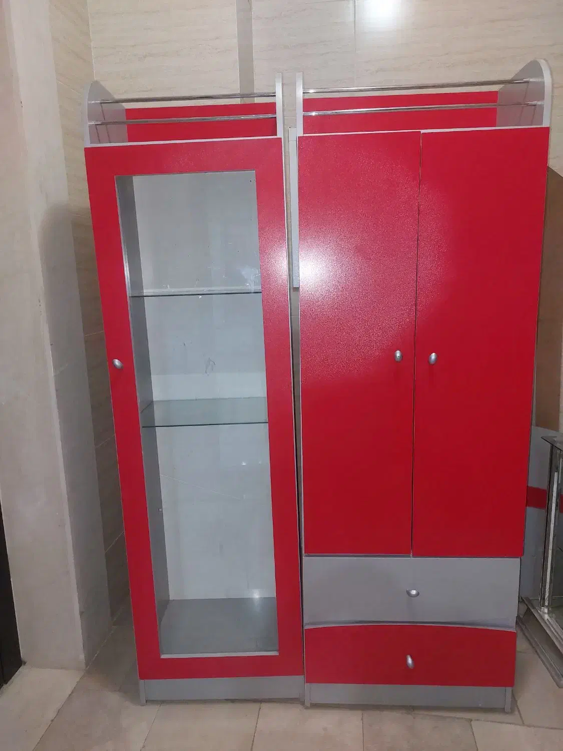 سرویس خواب نوجوان تمام ام دی اف در حد|تخت و سرویس خواب|رباط‌کریم, رباط‌کریم|دیوار