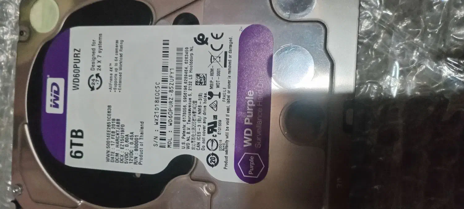 هارد6ترا بنفش|قطعات و لوازم جانبی رایانه|کارون, |دیوار