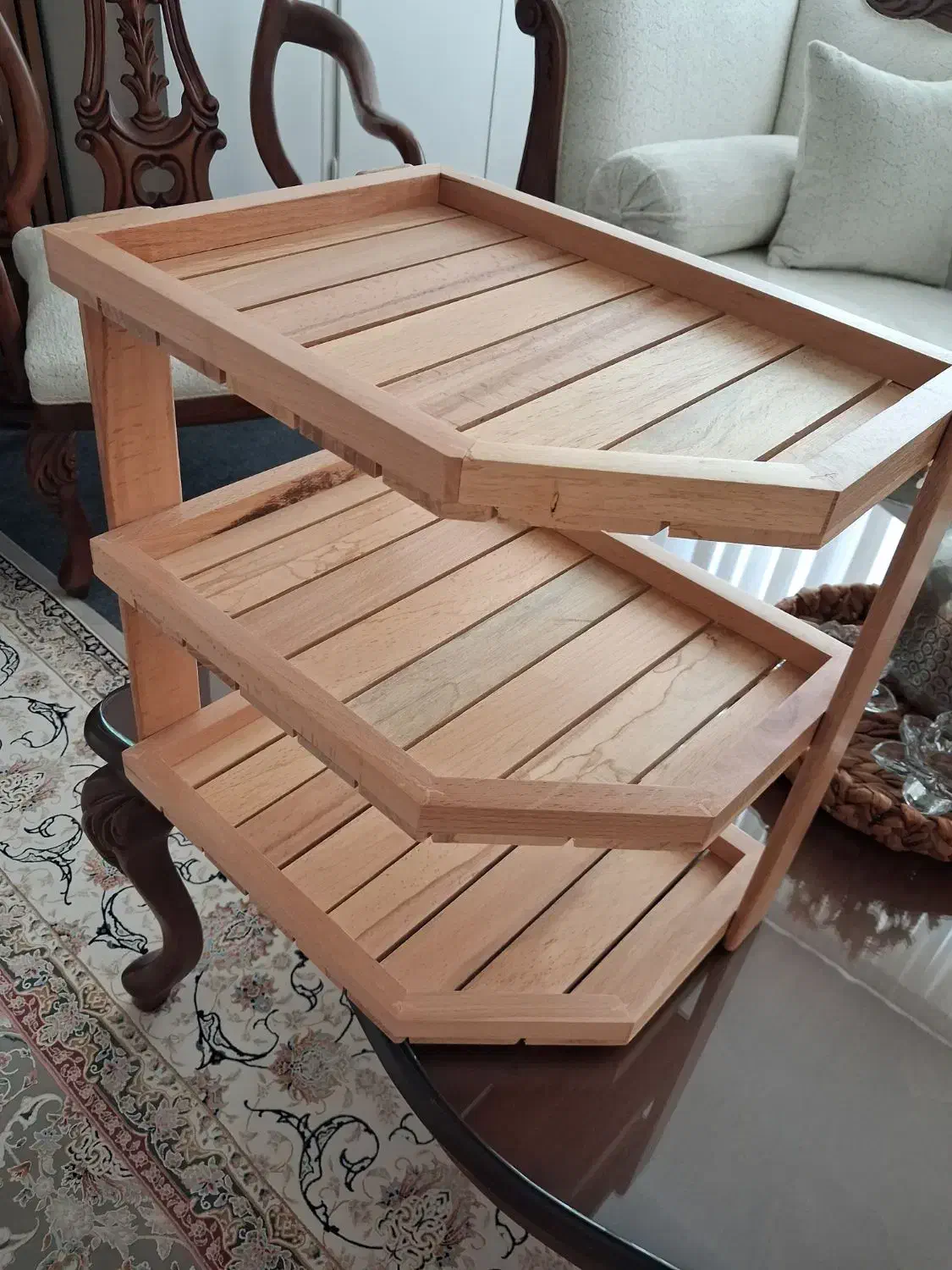 شلف چوبی|کتابخانه، شلف، قفسه‌های دیواری|تهران, حکیمیه|دیوار