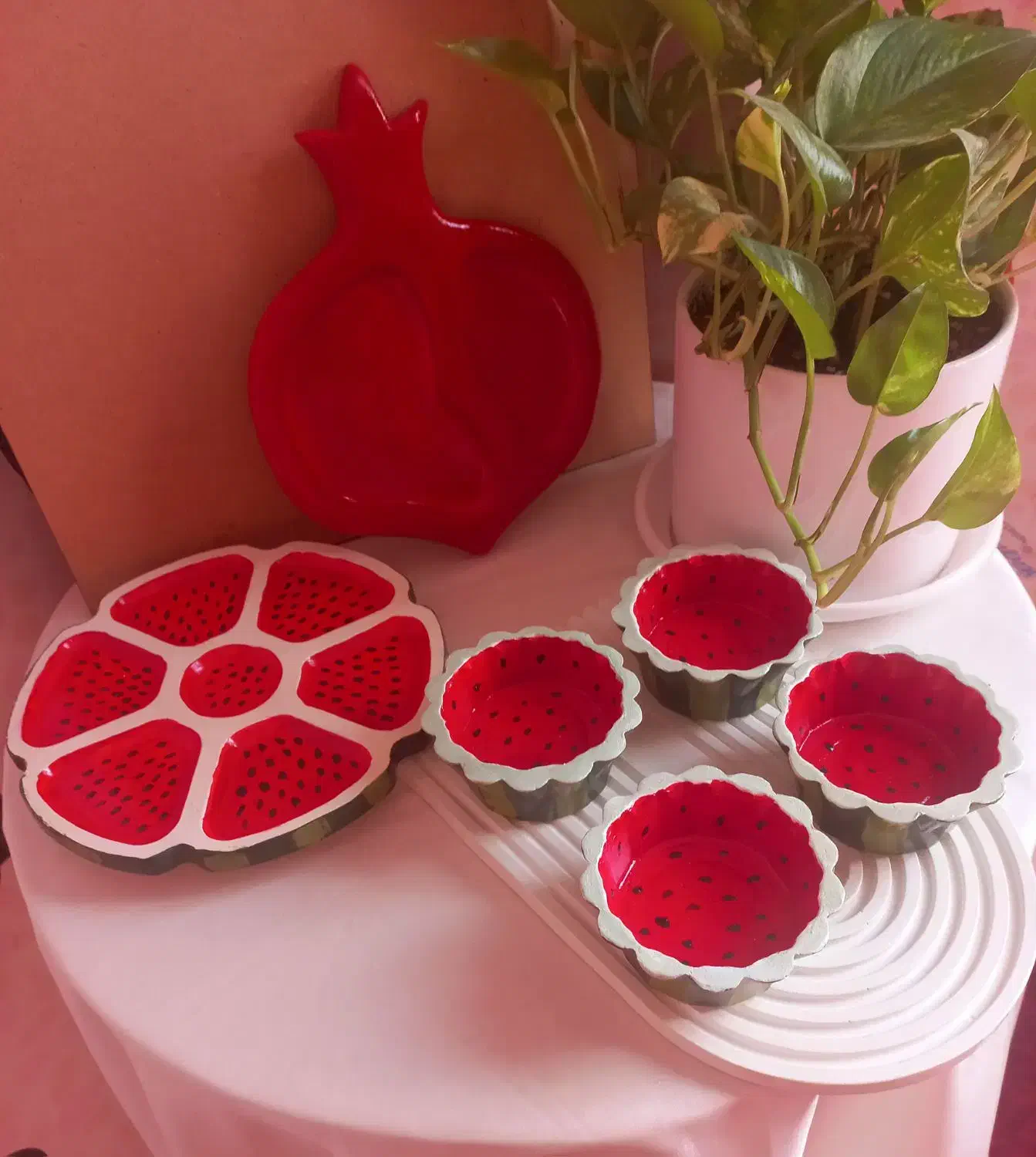 ظرف تزیینی سنگ مصنوعی شب یلدا|صنایع دستی و سایر لوازم تزئینی|تهران, خلیج فارس|دیوار