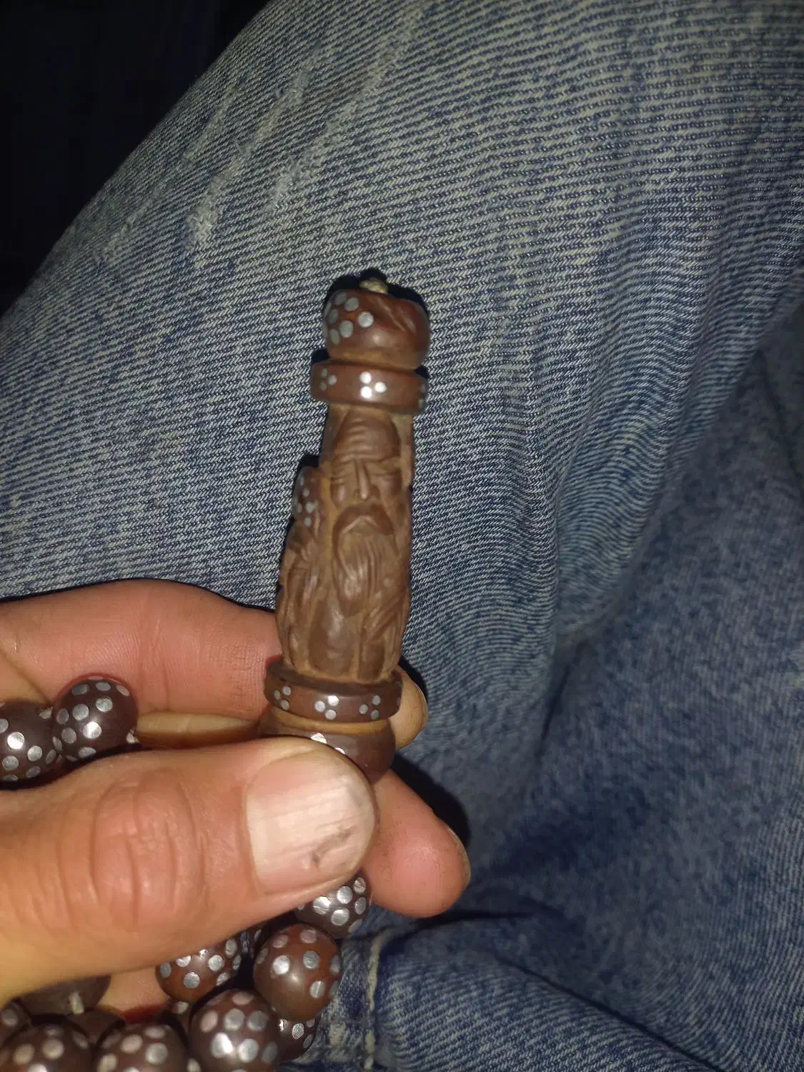 تسبیح نقره کوب|کلکسیون اشیاء عتیقه|بجنورد, |دیوار