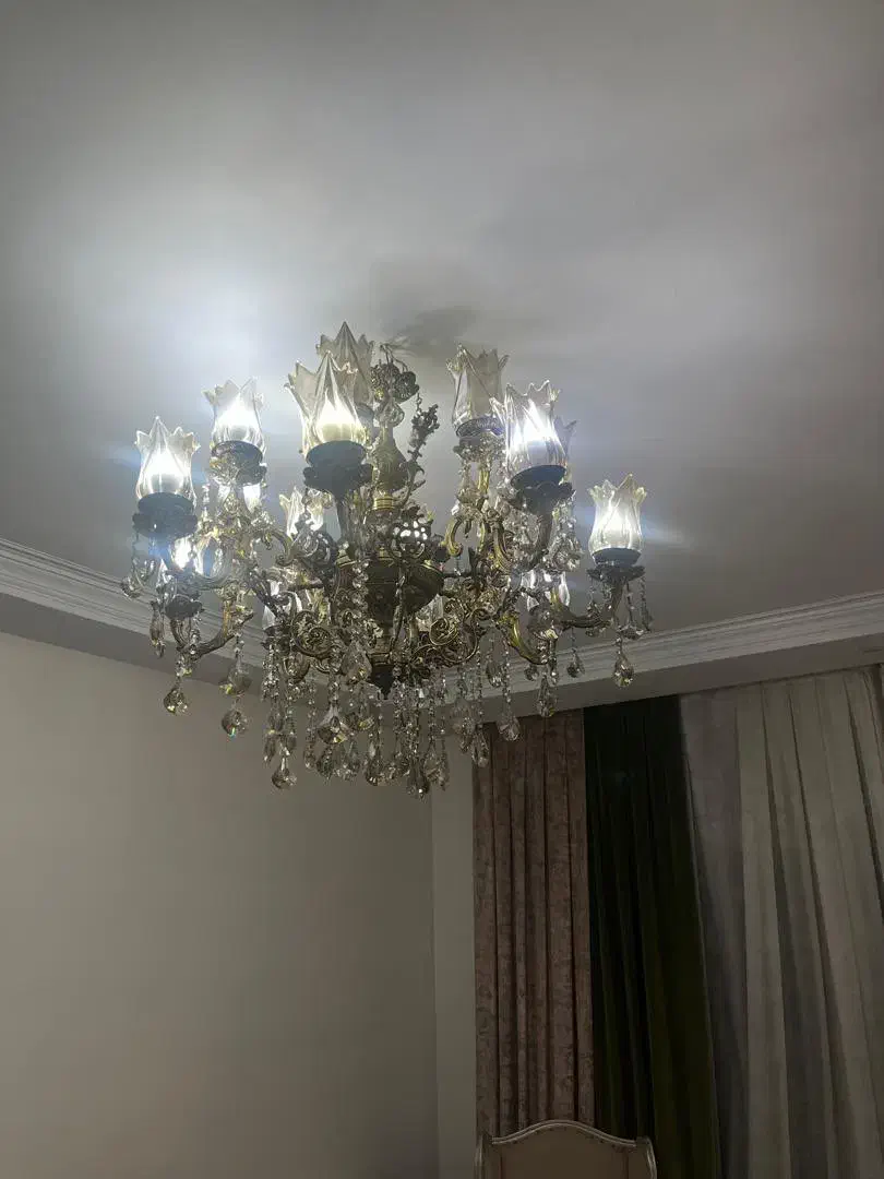 لوستر برنز ۱۶شاخه|لوستر و چراغ آویز|آبدان, |دیوار