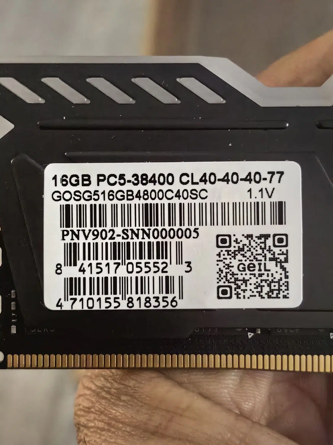 رم GeIL Polaris RGB 16GB DDR5 4800MHz CL40|قطعات و لوازم جانبی رایانه|تهران, امجدیه (خاقانی)|دیوار