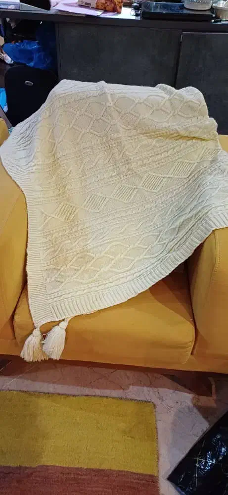 شال بافتنی مبل|پرده، رانر، رومیزی|تهران, والفجر|دیوار