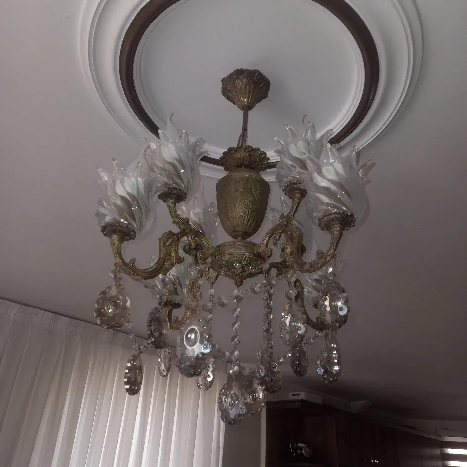 لوستر برنجی|لوستر و چراغ آویز|محمدشهر, عباس آباد|دیوار