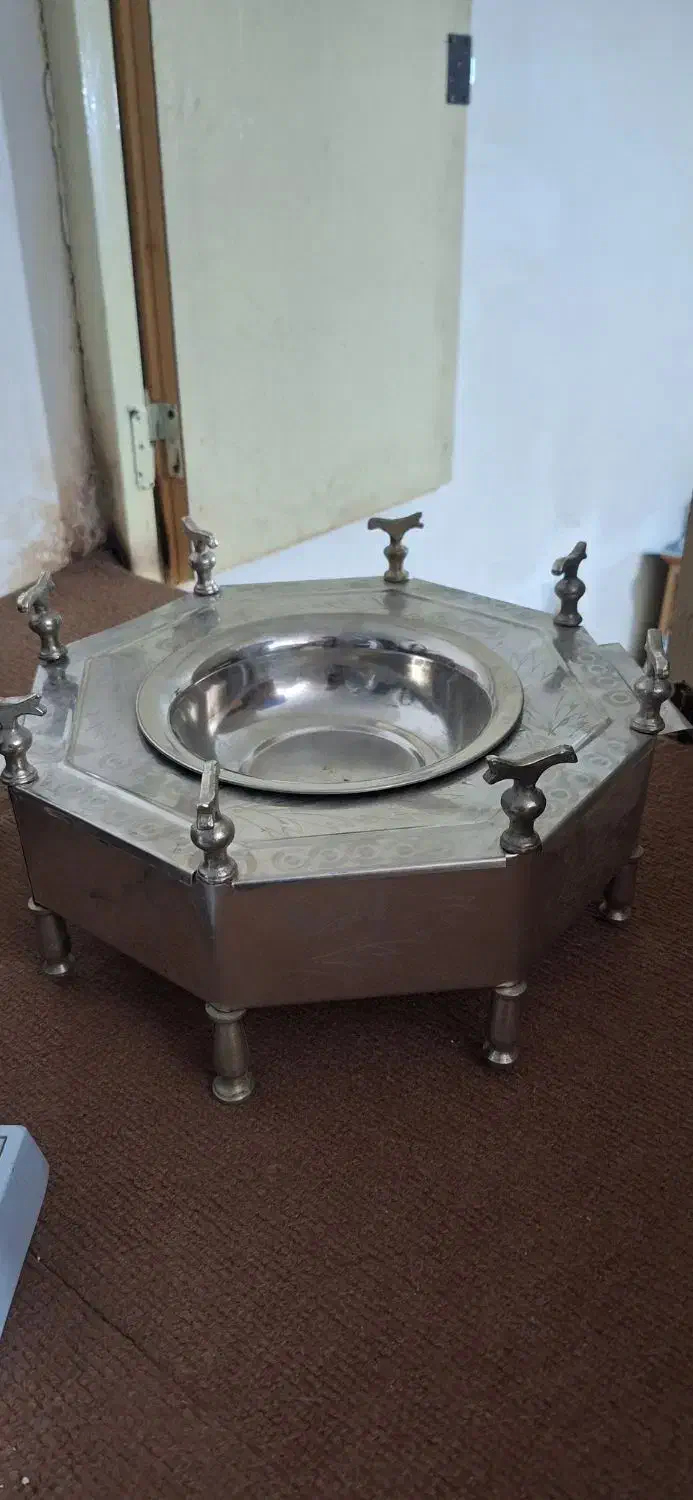 منقل استیل قدیمی|کلکسیون اشیاء عتیقه|سیرجان, |دیوار