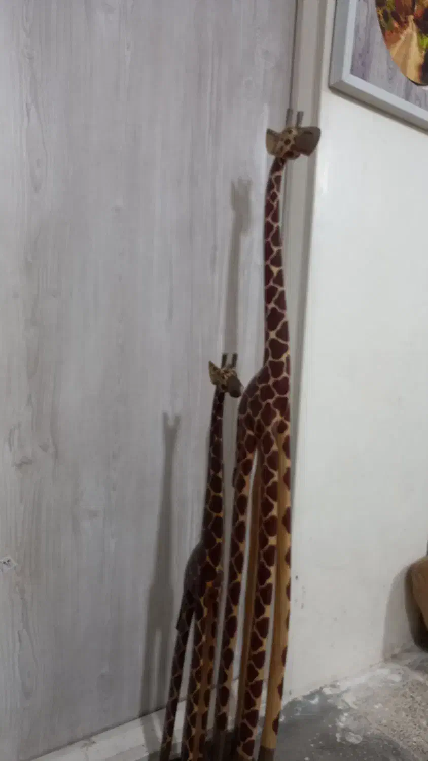 زرافه تزئینی چوبی ۲ عدد|مجسمه، تندیس، ماکت|تهران, سعادت‌آباد|دیوار
