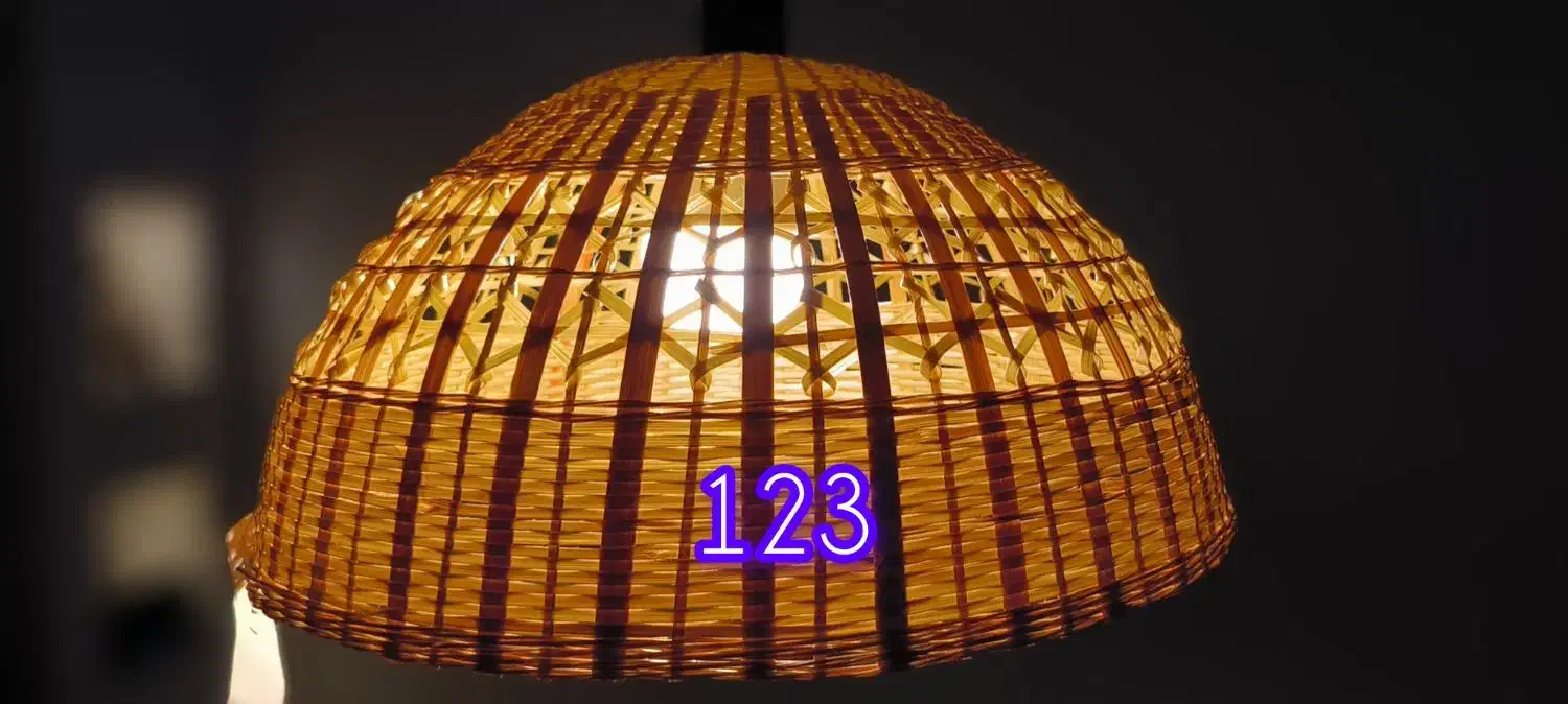 لوستر تک شاخه حصیری|لوستر و چراغ آویز|تهران, کاج|دیوار