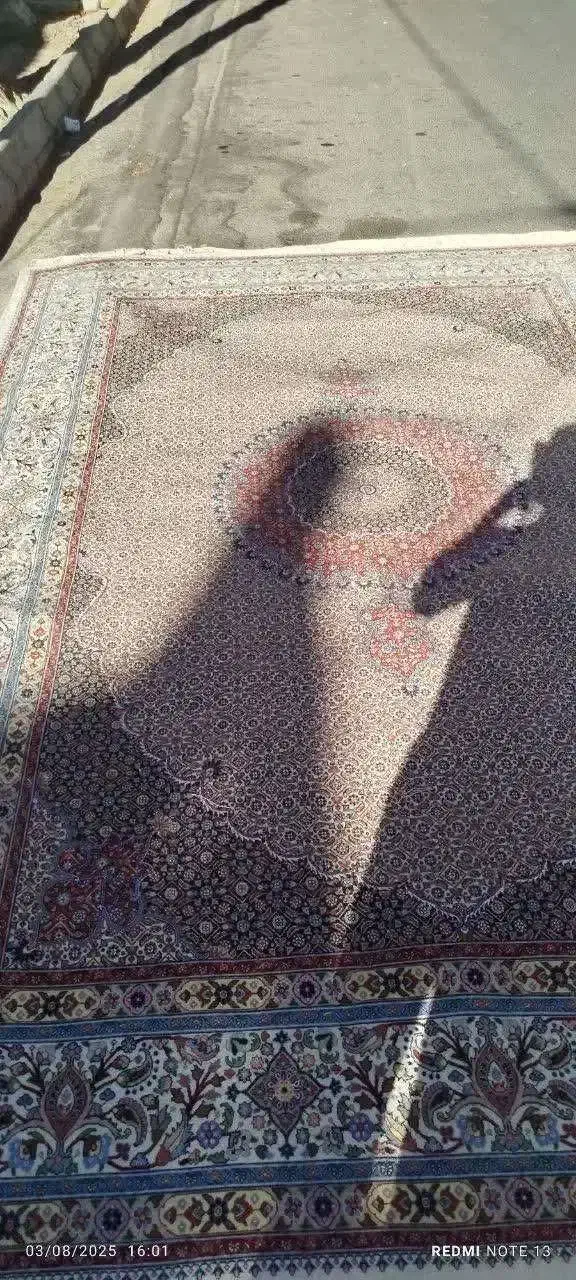 یک جفت فرش دست بافت ۹متری با ابریشم زیاد|فرش|بیرجند, |دیوار