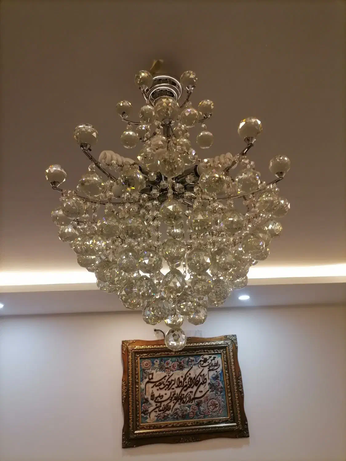 لوستر کریستالی 10 شاخه|لوستر و چراغ آویز|مشهد, حجاب (شهرک غرب)|دیوار