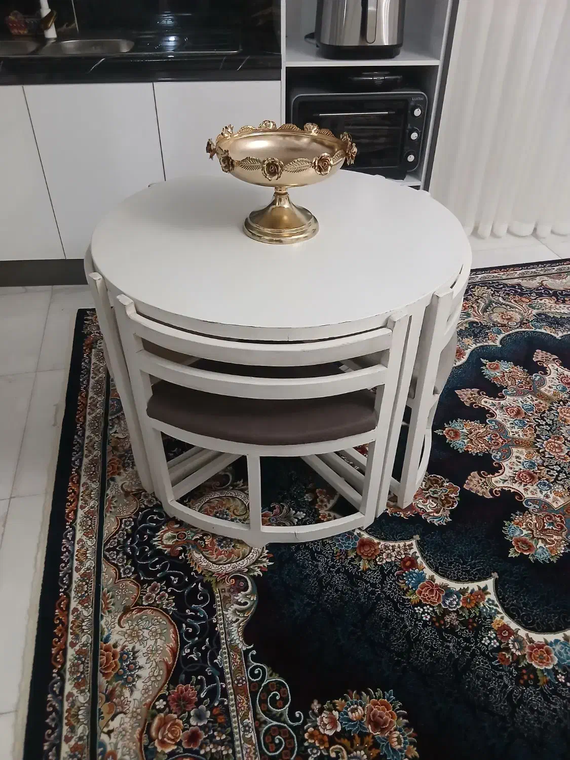 میز ناهار خوری چهار نفره کم جا|میز و صندلی غذاخوری|قزوین, |دیوار